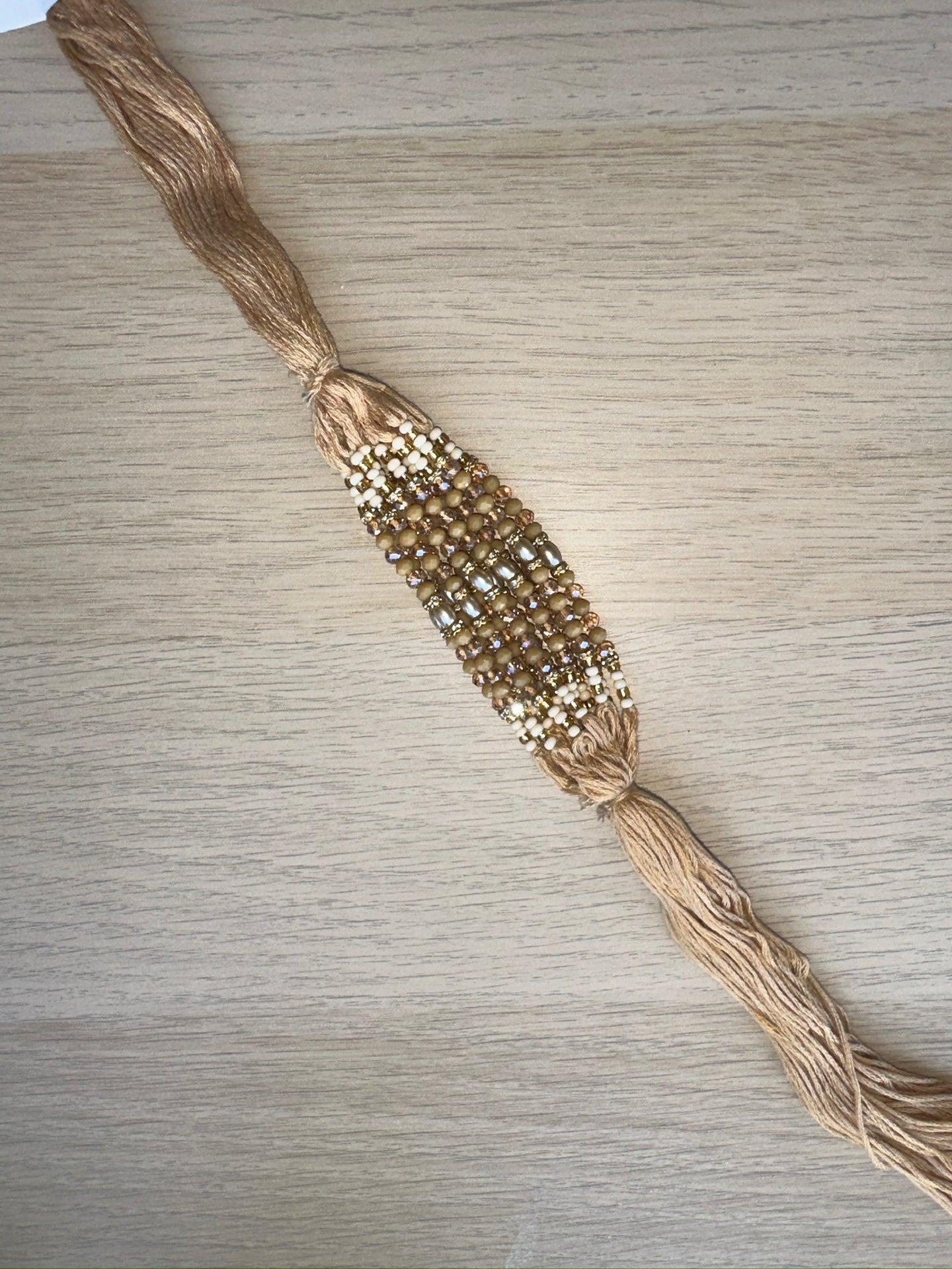 raksha bandan, rakhi, rakhri, nude string, champagne stones, nude stones, iridescent stones, white stones